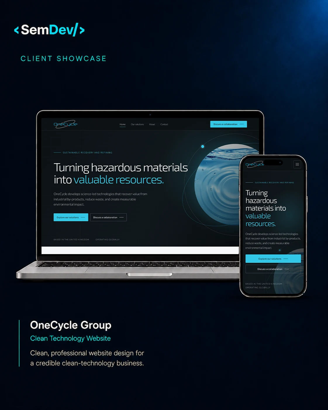 OneCycle website homepage